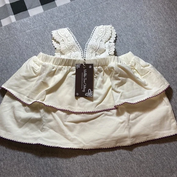 Matilda Jane Kid´s Casual Lace Top In Beige Size 4 NWT - Picture 7 of 9